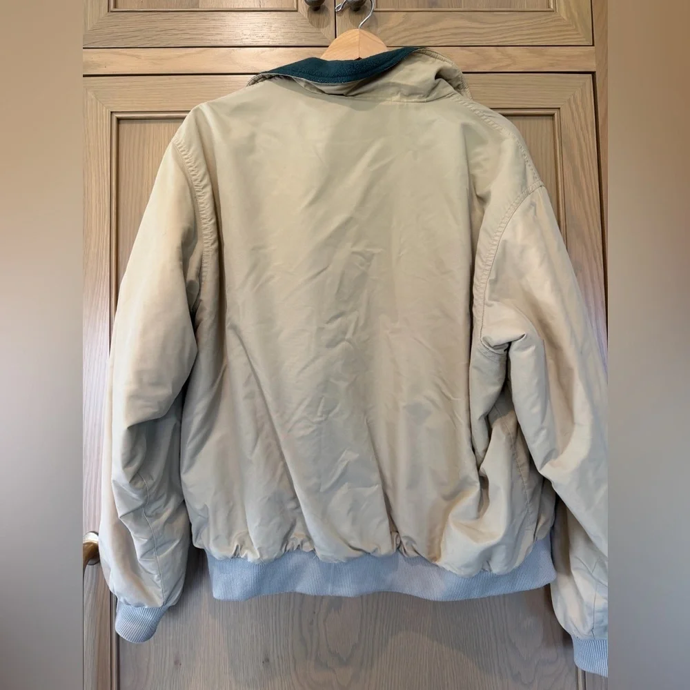 Vintage Eddie Bauer Men's Bomber Style Fleece Lined Zipper Jacket Pockets / LG